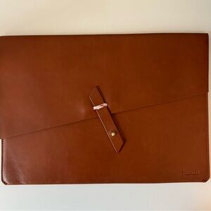 Miansai brown leather portfolio folder